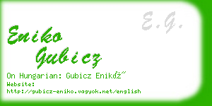 eniko gubicz business card